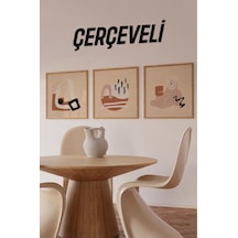 Ahşap Çerçeveli Mdf Kare Tablo Seti Mutfak Için 23 X 23 Çerçeveli Kr4047