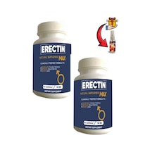 Erectin Max Erkeklere Özel Geliştirme 60'lı Destekleyici X 2 Adet+lustra Masaj Yağı İle 30 Ml