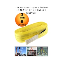 3 Ton 6 Metre Kahve Polyester Sapan - Yüksek Mukavemetli Yük Kaldırma Ve Taşıma Spanzeti - Endüstriyel Sınıf, Güvenli Bağlama Ve Sabitleme Halatı Ağır Yük Taşıma, İndirme ,sabitleme Halatı