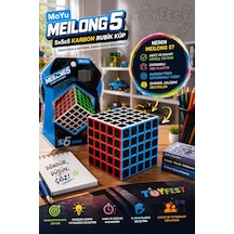 Moyu Meilong 5x5x5 Karbon Rubik Küp Profesyonel Zeka Küpü Speed Cube Bulmaca Oyunu 6x6x6 Cm