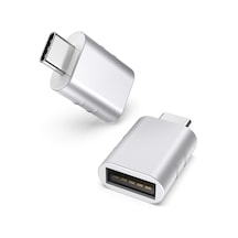 Usb C Adaptör Usb 3.0 2 Adet Otg Usb Tip C Adaptör Thunderbolt 4/3 - Usb3 İphone 15 Pro Max Macbook Pro Air 2021 İpad Mini Pro Surface Pro Galaxy Huawei Ve Daha Fazlası İle Uyumlu, Gümüş