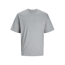 Jack & Jones Erkek Bisiklet Yaka Loose Fit Gri T-shirt - 12254412