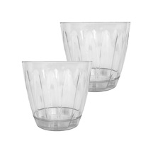 2 Adet Plastik Orkide Saksısı Seti 1,5 Lt Gizli Tabaklı Şeffaf Saksı 145 X 135 Mm Diğer