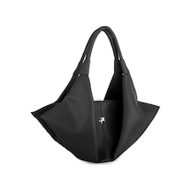 Nas 1271 Kadın Omuz Çantası Siyah Baskılı Siyah