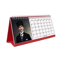 2027 Atatürk Fotoğraflı Takvim, Aylık Planlayıcı Takvim, Çift Taraflı Takvimi