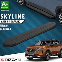 S-dizayn Nissan X-trail T33 Skyline Siyah Yan Basamak 183 Cm 2022 Üzeri A+ Kalite