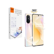 Huawei Nova 8 2in1 Kırılmaz Cam Özel Kesim Hydrogel Film Uyumlu