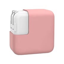 Macbook Şarj Aleti Kılıfı Silikon 29w A1540, 30w A1882, 35w A2571 Usb-c Uyumlu Macbook 12 Ve Air 13.3/13.6/15.3 Adaptör Koruyucu Pembe