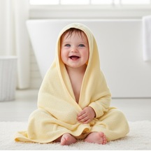Unisex Yenidoğan Kapüşonlu Nakışlı Bebek Havlusu Standart