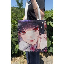 Zipzap Yun Jin Genshin Impact V5 Çift Taraflı Kanvas Baskı Bez Çanta Anime Çantası