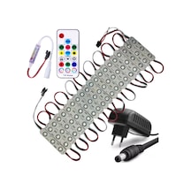 20 Adet 12 V 1,5 Watt Argb 5050 Pixel Cob Led Modül 17 Tuşlu Sese Ve Müziğe Duyarlı Rf Kumandalı 5a