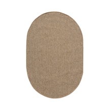 İndia Bej Oval Halı Salon Oturma Odası Çocuk Odası Yatak Odası Halısı 668 Bej
