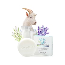 Keçi Sütü Sabunu 110gr Shea Butter Çay Ağacı Lavanta Yüz Maskesi 1 Adet Doğal Katı Sabun Vücut Peelingi Yüz, Siyah Nokta Yüz Maskesi, Yüz Bakımı Güzellik Sabunu