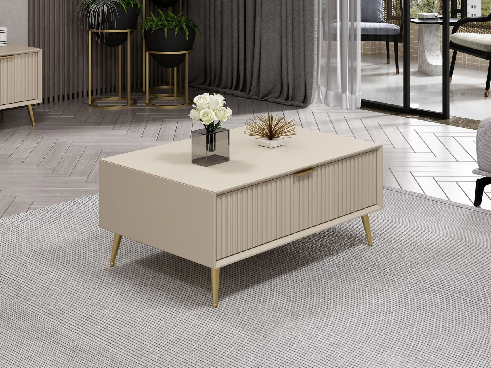 Kale Luxe Orta Sehpa - Kumtaşı Bej