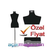 Süngerli Bayan Prova Terzi Manken Krom Ayak 38 Bed. Siyah Ve Gold