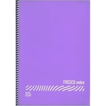 Gıpta Fresco Spiralli Plastik Kapak Defter A4 72 Yp Çizgili Mor