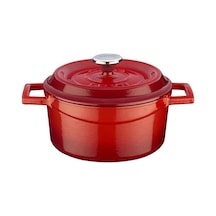 Lava Döküm 18 CM Kırmızı Derin Tencere