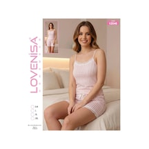 Lovenisa 12046 Kadın Şortlu Takım Desenli