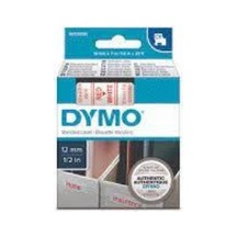 Dymo D1 Yedek Şerit 12 Mmx  7 Metre Beyaz-Kırmızı(45015)