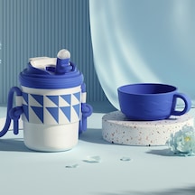 Sones 300ml 316 Paslanmaz Çelik Termos Bardak Üç Amaçlı Pipetli Doğrudan İçim Kahve Kupası