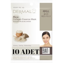 Dermal 10'lu Pirinç Maskesı  Nemlendirici Ve Ton Eşitleyici Kollajen Maske