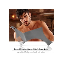 Qingmipy Profesyonel Sakal Şekillendirme Şablonu - Paslanmaz Çelik Yapı, Hassas Kullanım, Her Açıya Uygun