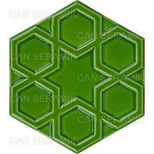 Can Seramik - 15x17 Cm. Kabartmalı Selçuklu Yıldızı Çini Karo N11.439