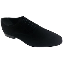 Klasik Siyah Süet Deri,Bağcıklı Erkek Ayakkabı Sula