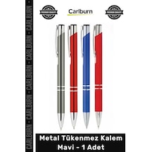 Kalem Lüks Kurumsal Promosyon Logolu Hediyelik Ofis Şık Kaliteli Metal Tükenmez Kalem Mavi - 1 Adet