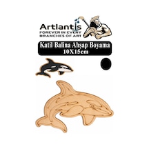 Ahşap Boyama Deniz Canlıları 1 Adet 10x15cm Boyama Figürü Etkinlik Çoçuk Gelişim Motor Beceri Kreş Anasınıfı Siyah