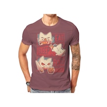 Snapbuy Erkek Roleplayer Dnd Pamuk Kısa Kollu O-boyun T-shirtbordo Bordo