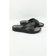 Ceyo 9877 Erkek Anatomik Çapraz Terlik Siyah 40-45 001