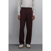 Antioch Relax Fit Baggy Pilili Erkek Pantolon Bordo