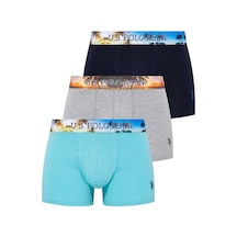 U.S. Polo Assn. U.s Polo Assn. 80434 Erkek 3 Lü Boxer-grimelanj&mint&turuncu Gri Melanj