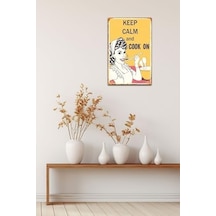 Kuşe Kağıt Duvar Posteri Keep Calm And Cook On Retro Vintage Drtr0029 7/8 Yaş