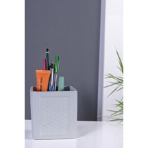 Kalemlik Masa Kalemliği Organizer Kalemlik Beyaz Renk Model 86 Çok Renkli
