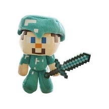 Minecraft Elmas Steve Peluş Karakter Premium Sevimli Oyuncak 17 C