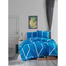 Mulberry Camelia Nevresim Takımı Çift Kişilik 4 Parça 200x220 Mavi