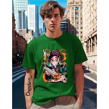 Baskılı Erkek Oversize T-shirt Yeşil