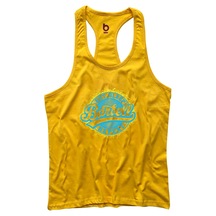 Bluu Barbell Fitness Gym Tank Top Sporcu Atleti Sarı-Mavi