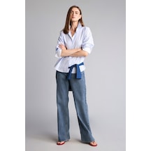 Defacto %100 Pamuk Cepli Straight Fit Yüksek Bel Jean Pantolon H6945ax26aunm28 Mavi-nm28