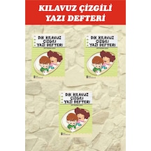 1.sınıf Dik Temel Harflerle Kılavuz Çizgili Yazı Defteri Küçük Boy - 3 Adet