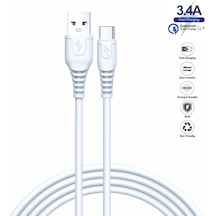 Redmi Note 8 Uyumlu 3.4 Amper Ultra Hızlı Type-C Şarj Kablosu 1 Metre - İthalatçı Garantili