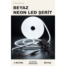 Onerous 3 M Beyaz Neon Led Şerit, Anahtarlı
