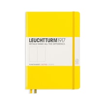 Leuchtturm1917 Not Defteri Orta Boy A5 , Sert Kapak, 251 Numaralandırılmış Sayfa, Noktalı, Limon Sarı