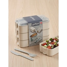 Gondol Lunch Box Saklama Kabı Bej
