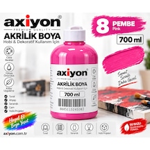 Axiyon Art Akrilik Boya 700 Ml Pembe Su Bazlı Hobi Ve Dekoratif Boya Genel