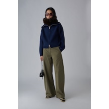 Suud Collection Lacivert Aspen Fermuarlı Triko Hırka