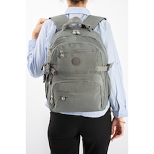 Ultra Hafif Çok Cepli Orta Boy Sırt Çantası Gri Model: 571-3r