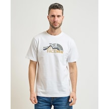 The North Face Mountain Line Erkek Beyaz Tişört Nf0a8guxfn41